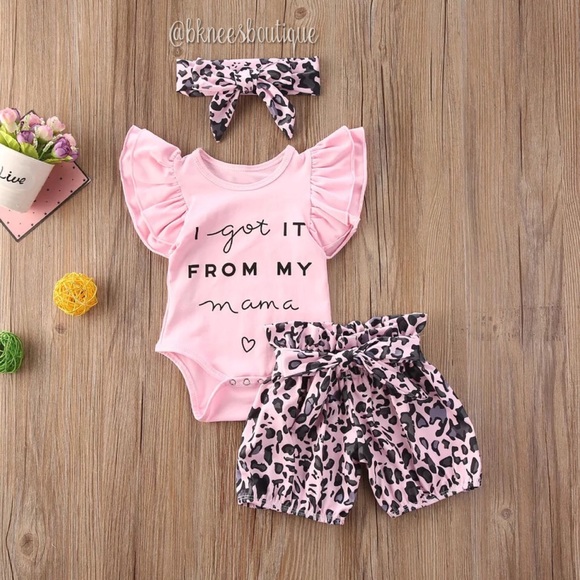 Other - Little Mama Matching 3pc. Babygirl Boutique Set